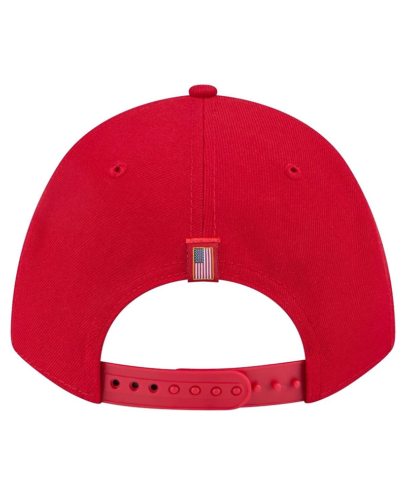 New Era Men's Red St. Louis Cardinals American Flag 9FORTY M-Crown A-Frame Adjustable Hat