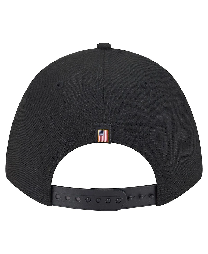 New Era Men's Black Pittsburgh Pirates American Flag 9FORTY M-Crown A-Frame Adjustable Hat
