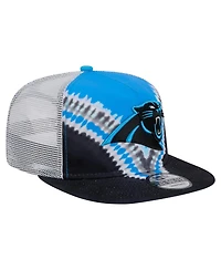 New Era Men's Blue/Black Carolina Panthers Throwback Dye Golfer Snapback Hat