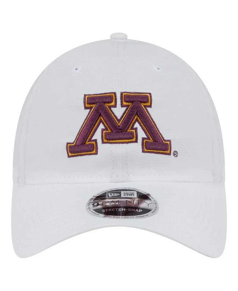 New Era Men's White Minnesota Golden Gophers Active Ripstop 9TWENTY Adjustable Hat