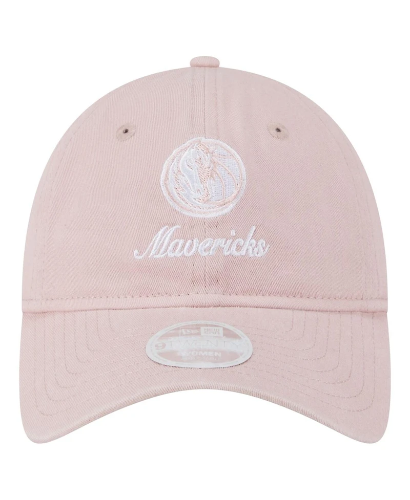 New Era Women's Pink Dallas Mavericks Gameday Preppy 9TWENTY Adjustable Hat