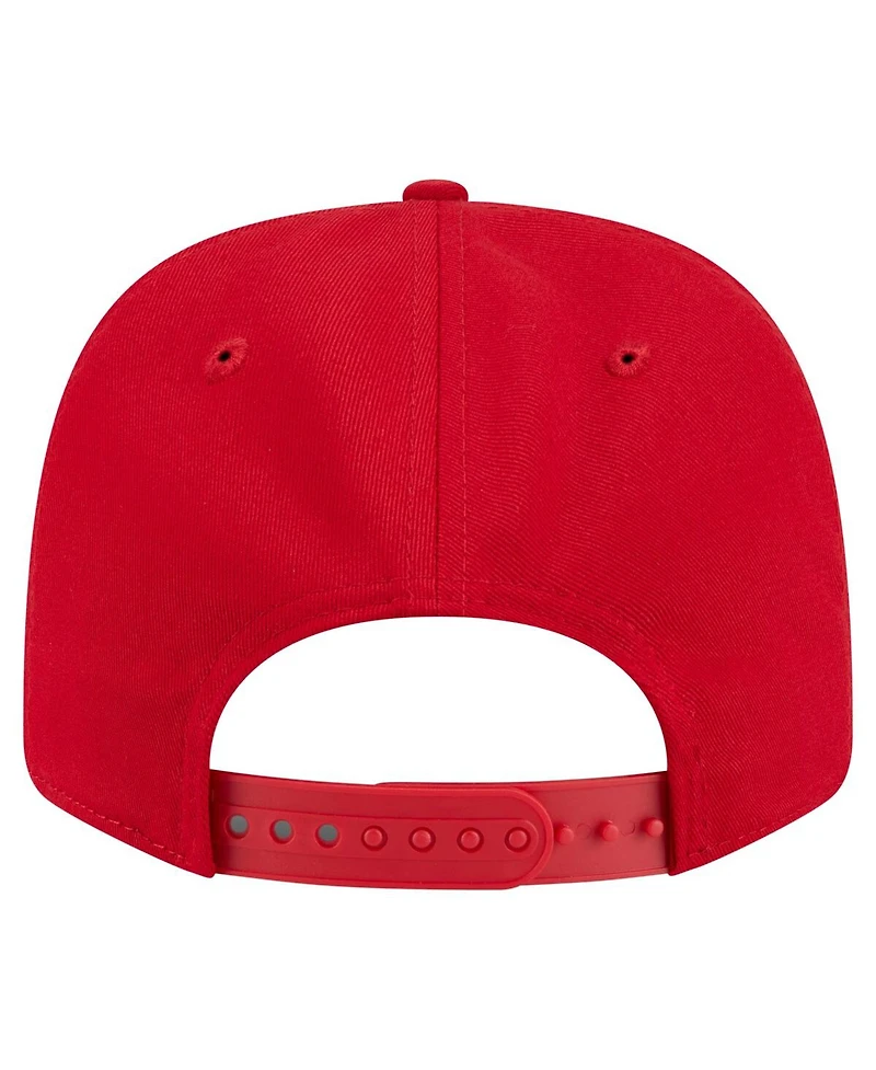 New Era Men's Red Cincinnati Reds Circle Patch 9SEVENTY Stretch-Snap Hat