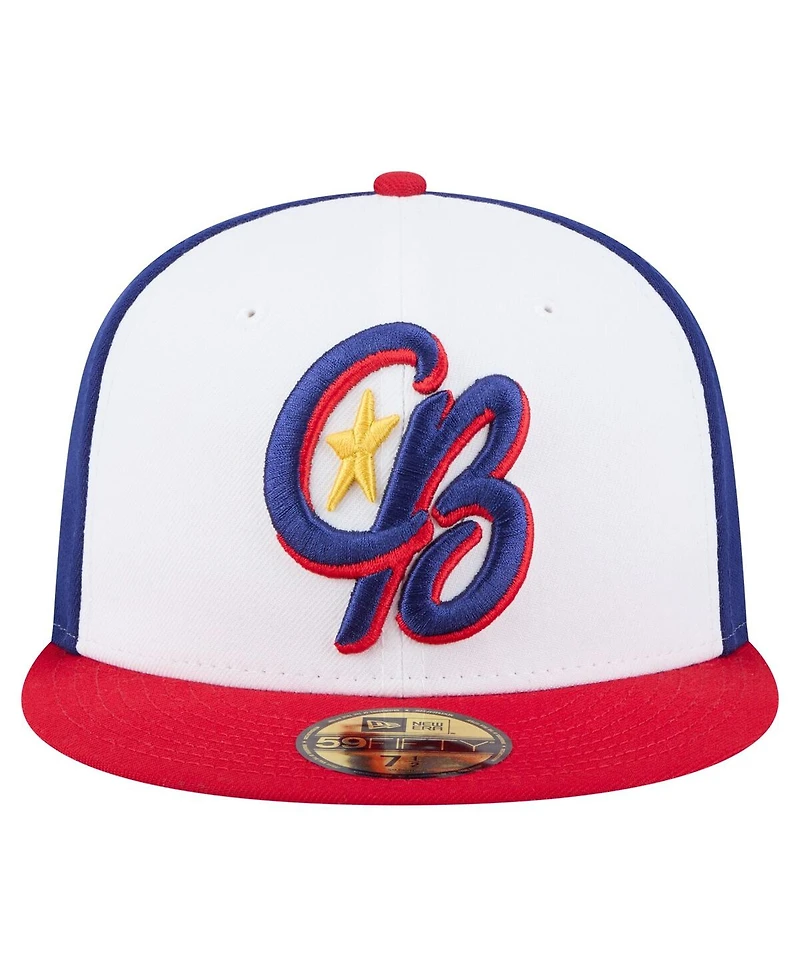 New Era Men's White/Red Kannapolis Cannon Ballers Authentic Collection 59FIFTY Fitted Hat