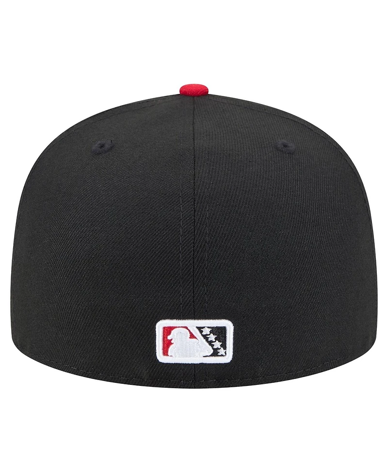 New Era Men's Black/Red Fresno Grizzlies Authentic Collection 59FIFTY Fitted Hat