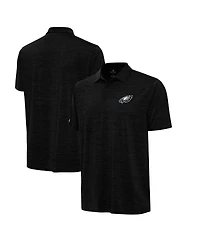 Antigua Men's Heather Black Philadelphia Eagles Layout Polo Shirt