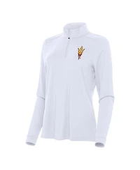 Antigua Women's White Arizona State Sun Devils Intent Quarter-Zip Top