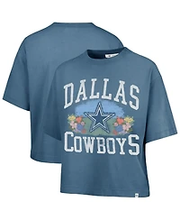 '47 Brand Women's Navy Dallas Cowboys Florentina Montauk Cropped T-Shirt