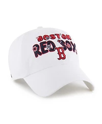 '47 Brand Women's White Boston Red Sox Flower Power Clean Up Adjustable Hat