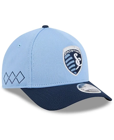 New Era Men's Light Blue Sporting Kansas City 2025 Jersey Hook 9FORTY M-Crown Adjustable Hat