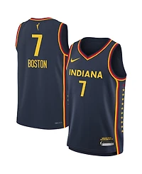 Nike Big Boys and Girls Aliyah Boston Navy Indiana Fever Explorer Swingman Jersey
