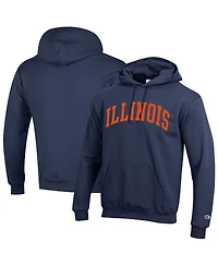Champion Men's Navy Illinois Fighting Illini Basic Arch Fleece Pullover Hoodie