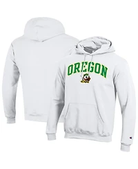 Champion Men's White Oregon Ducks Arch Over Logo Pullover Hoodie