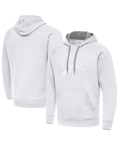 Antigua Men's White Detroit Lions Victory Pullover Hoodie