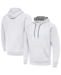Antigua Men's White Detroit Lions Victory Pullover Hoodie