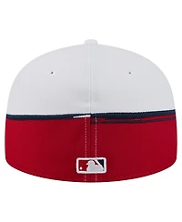 New Era Men's Red/White Washington Nationals Paint Stroke 59FIFTY Fitted Hat