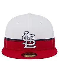 New Era Men's Red/White St. Louis Cardinals Paint Stroke 59FIFTY Fitted Hat