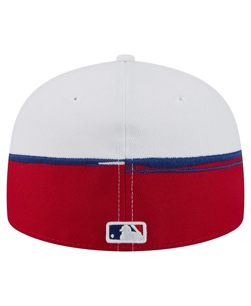 New Era Men's Red/White Philadelphia Phillies Paint Stroke 59FIFTY Fitted Hat