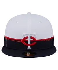 New Era Men's Navy/White Minnesota Twins Paint Stroke 59FIFTY Fitted Hat