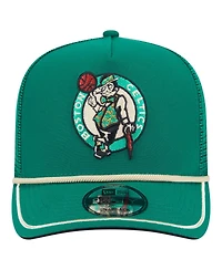 New Era Men's Kelly Green Boston Celtics Vintage Team Rope A-Frame 9FIFTY Snapback Hat