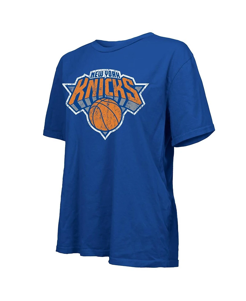 Majestic Women's Royal New York Knicks Oversized T-Shirt