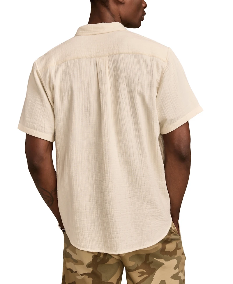 Lucky Brand Men's Double Gauze Short Sleeve Shirt