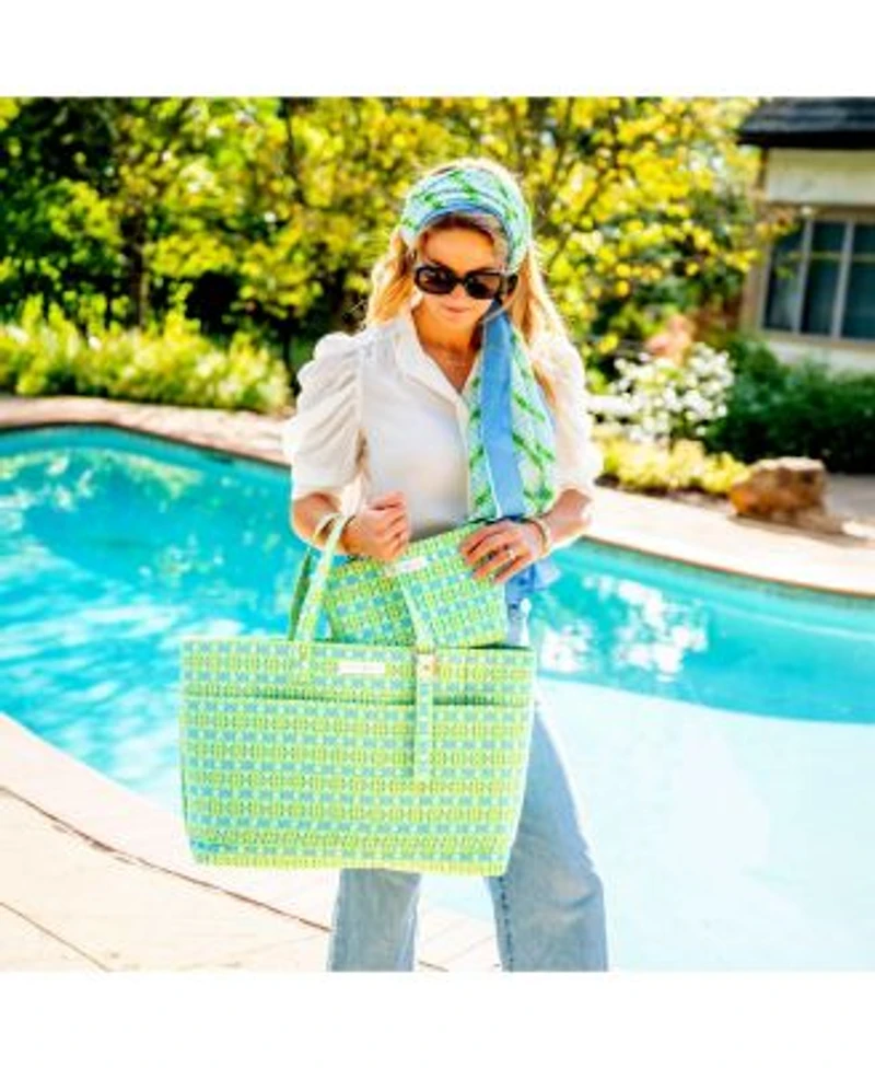 Evelyn Kate Georgia Mirror Collection Artist Designed Quilted Tote Pouch Coordinating Silk Scarf Wrap Sarong Fabric Loop Keychain Accessories