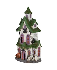 Northlight 22.75" Led Lighted Haunted House with Skulls Halloween Decoration