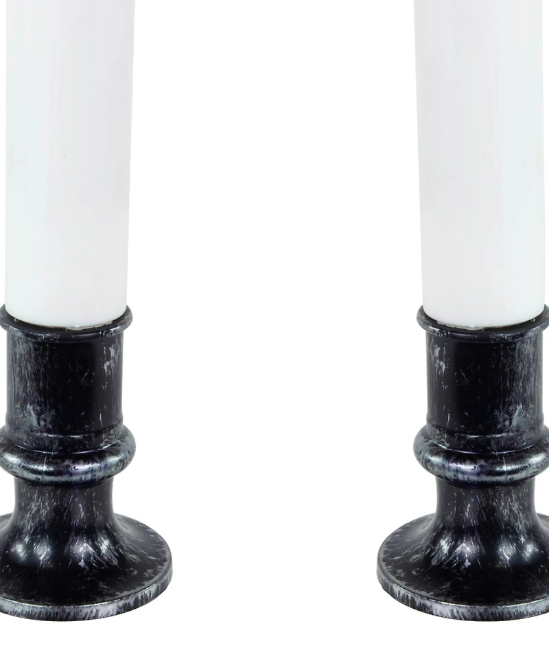 Northlight Led Dripping Blood Halloween Taper Candles with Timer, Set of 2