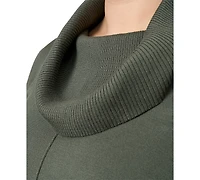 Melissa Paige Plus Cowlneck High-Low Sweater