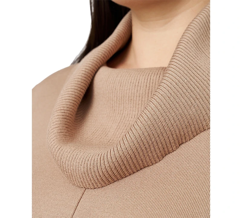 Melissa Paige Plus Cowlneck High-Low Sweater