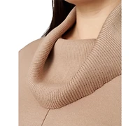 Melissa Paige Plus Cowlneck High-Low Sweater