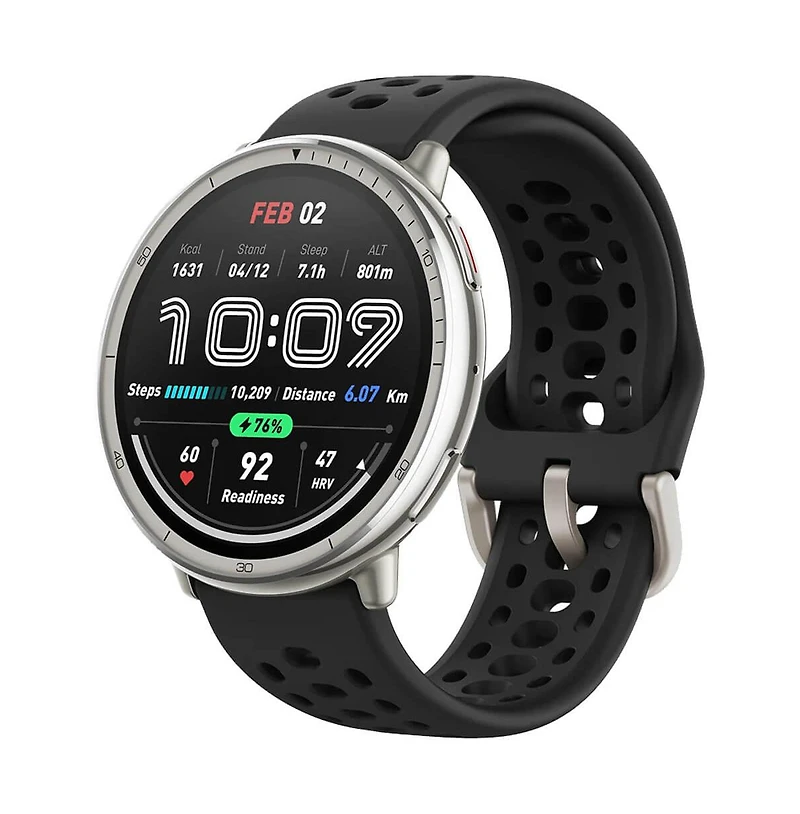 Amazfit Active 2 Smart Watch - Black Sport Silicone