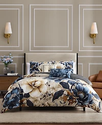 Bebejan English Manor Bedding 100% Cotton Sateen 5 Piece King Size Reversible Comforter Set