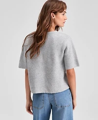 And Now This Women's Short-Sleeve Tie-Front Cardigan, Exclusively at Macy's