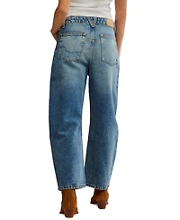 Free People Women's Deep Trance Boyfriend Cut Cotton Jeans