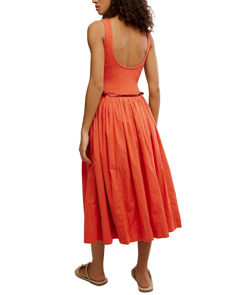 Free People Women's Nightingale Smocked Midi Dress