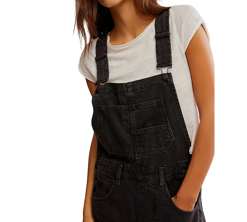 Free People Ziggy Cotton Denim Overalls