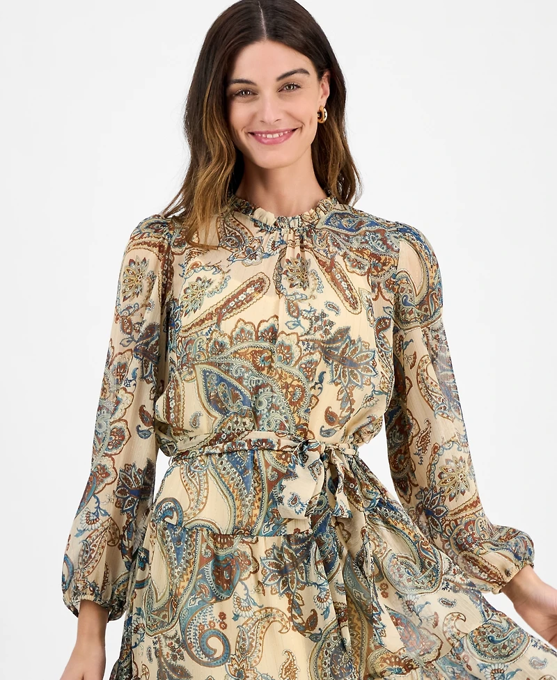 julia jordan Women's Paisley-Print Fit & Flare Dress