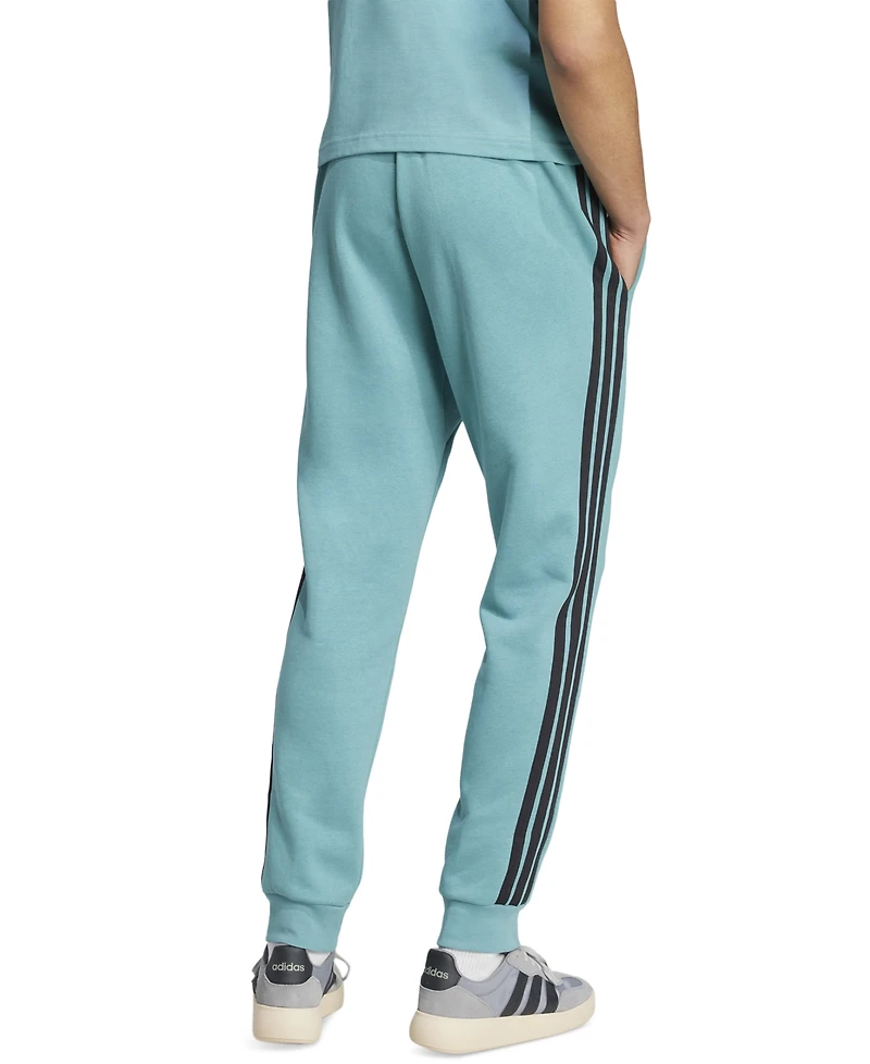 adidas Men's Essentials Regular-Fit 3-Stripes Fleece Joggers