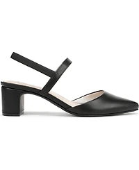 LifeStride Women's Miriam Pointed Toe Block Heel Slingback Pumps