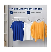 30-Piece Velvet Shirt Hangers - Non-Slip, Sturdy, Space Saving and Heavy Duty Coat Set with 360° Swivel Hook for Clothes (Grey