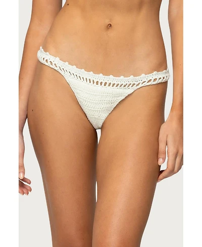 Edikted Women's Enzo Crochet Bikini Bottom