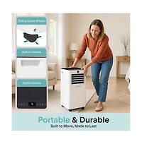 SereneLife Portable Air Conditioner & Heater - 8000 Btu (Ashrae) Compact A/C Unit with Cooling, Heating, and Wi-Fi Function (White)
