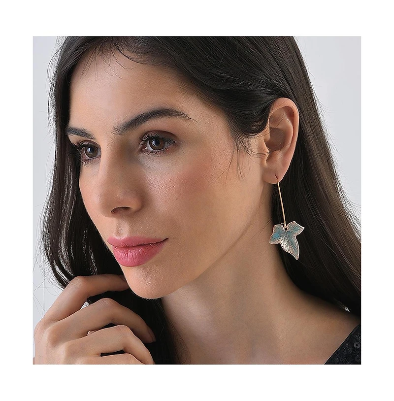 Sohi Women's Leaf Drop Earrings
