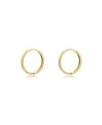 The Lovery Gold Huggie Hoop Earrings 14K Yellow Gold 12 x 2 millimeters