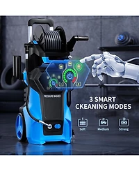 5000 Psi 2.8 Gpm Cold Water Smart Touch Electric Pressure Washer with Soap Bottle and 4 Quick-Connect Nozzles