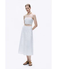 Nocturne Women's Embroidery Detail Midi Skirt
