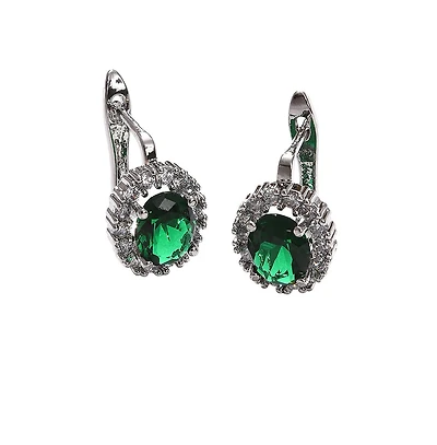 Sohi Women's Crystal Hoop Earrings