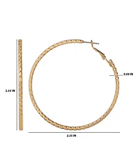Jessica Simpson Omega Gold-Tone Statement Hoop Earrings