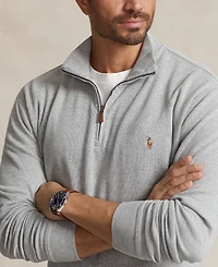Polo Ralph Lauren Men's Big & Tall Estate-Rib Quarter-Zip Pullover Sweater